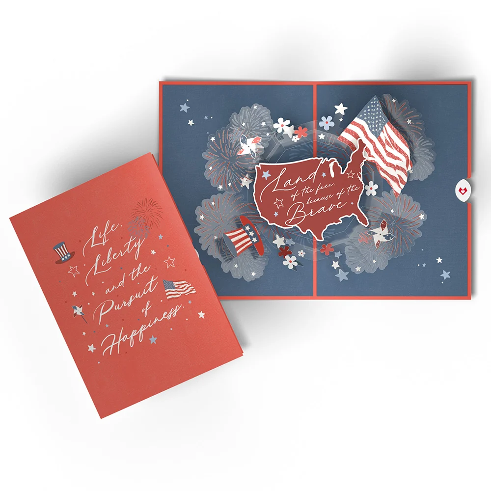 Lovepop Land of the Free Patriotic Pop-Up Card