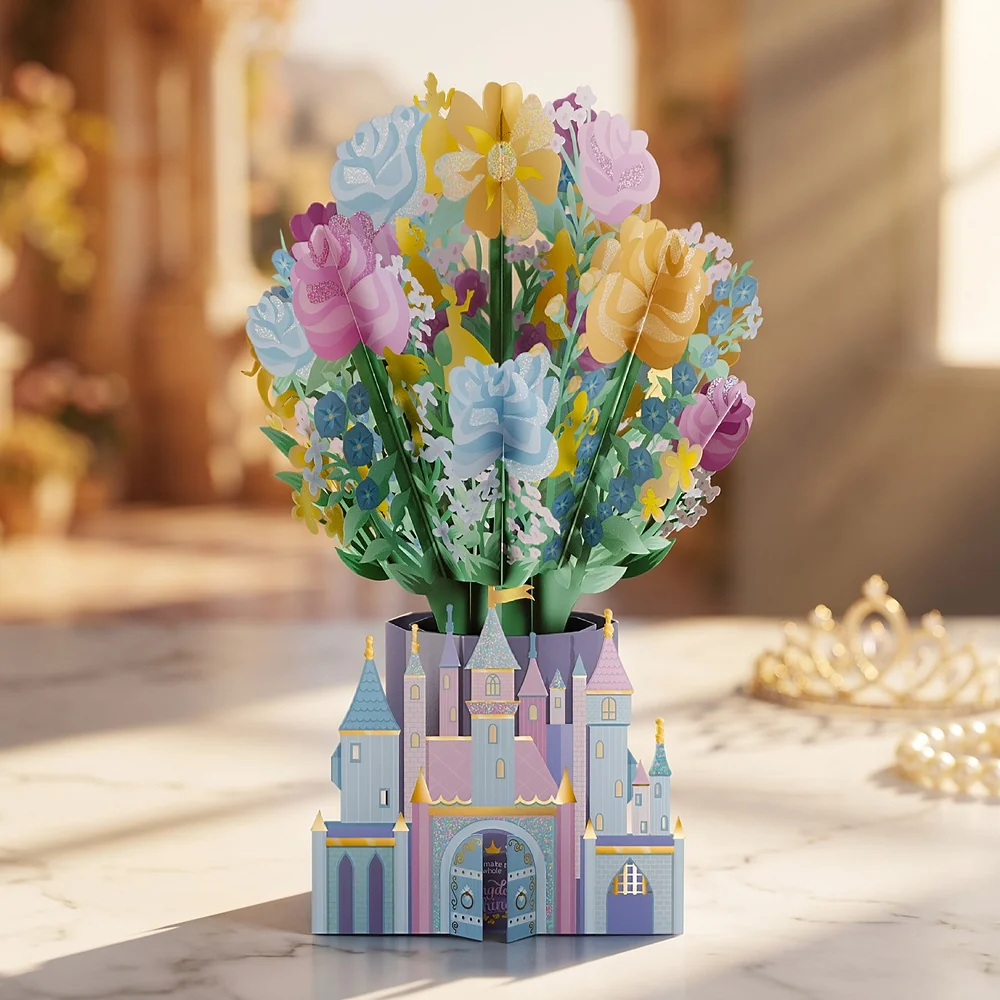 Lovepop Disney Princess You Make the Whole Kingdom Shine Glitter Flower Buds Bouquet - Image 2