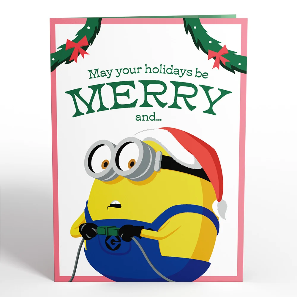Lovepop Minions Merry & Bright Light-Up Pop-Up Card - Image 6