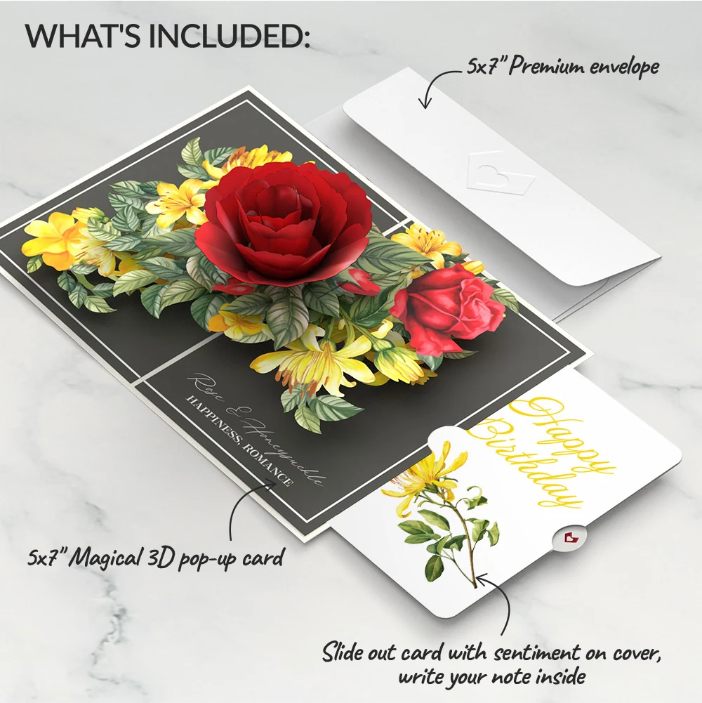 Lovepop Born to Bloom: June Birth Month Flowers Pop-Up Card and Sentiment Set - Image 2