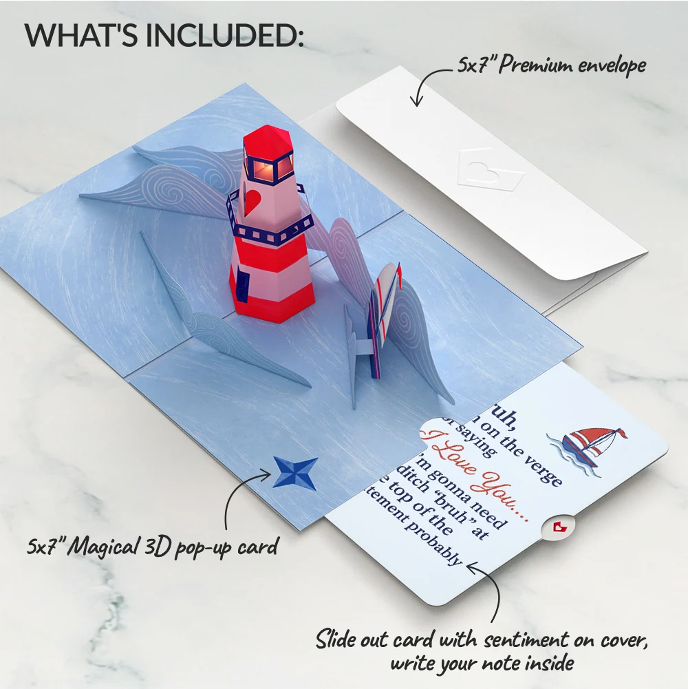Lovepop Light of My Life Love Light-Up Pop-Up Card and Sailing Verge Love Sentiment Set - Image 2