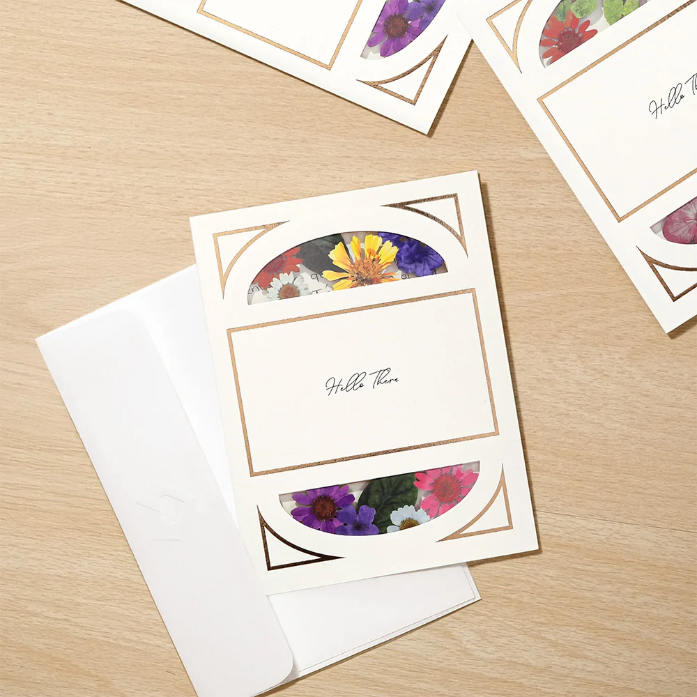 Lovepop Cheerful Brights (Assorted 12-Pack) – Petal Pressed ‘Hello There’ Notecards - Image 4