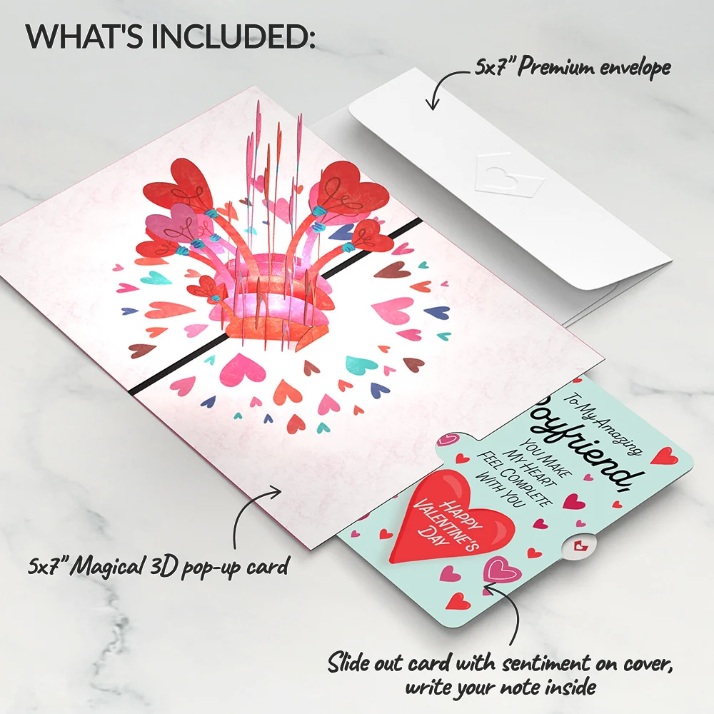 Lovepop You Light Up My Life Valentine Light-Up Pop-Up Card and Sentiment Set for Boyfriend - Image 2