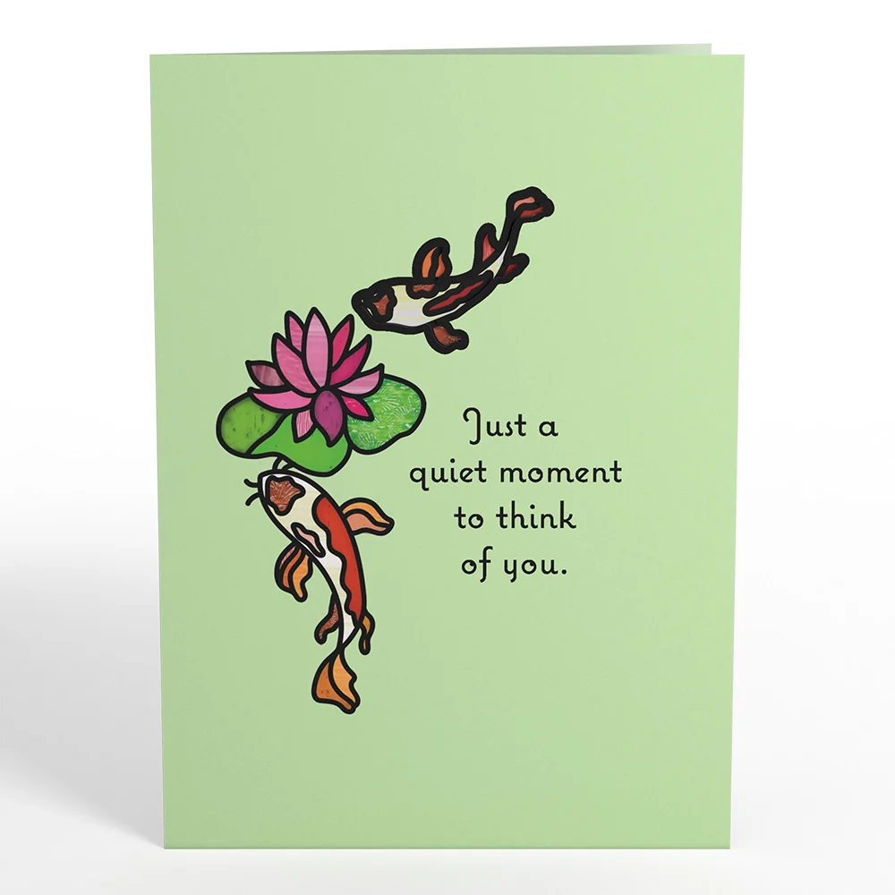 Lovepop Quiet Moment Koi Pond Suncatcher Card - Image 5