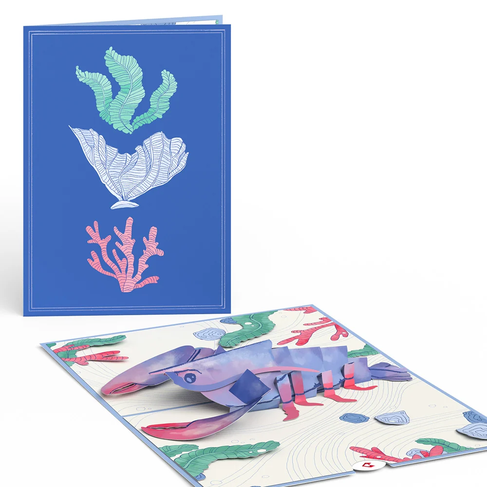 Lovepop Vibrant Lobster Pop-Up Card