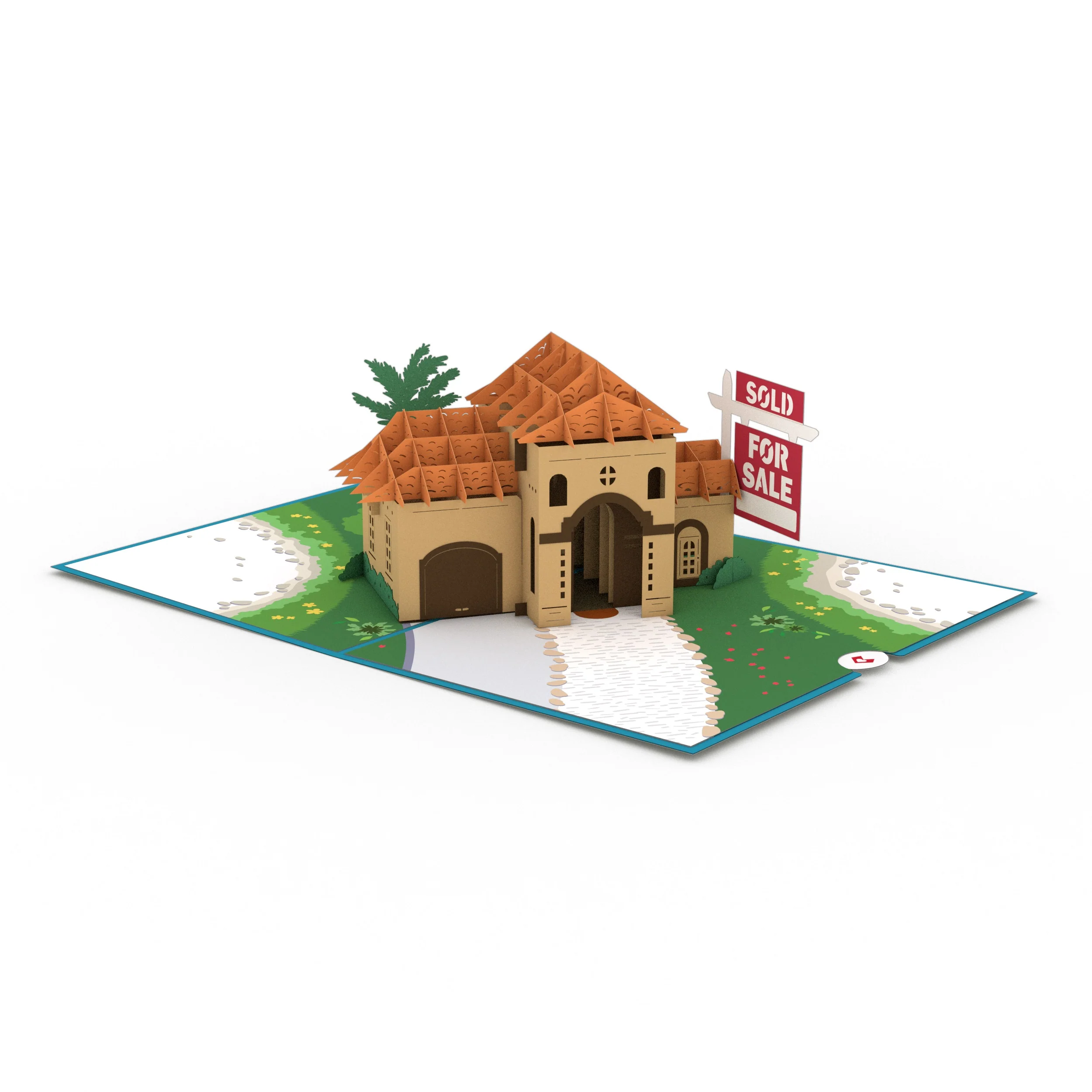 Lovepop Stucco House for Sale Pop-Up Card