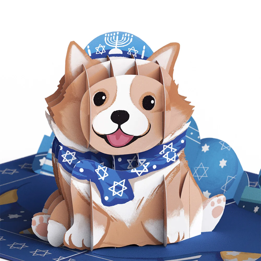 Lovepop Happy Hanukkah Dog Pop-Up Card - Image 2