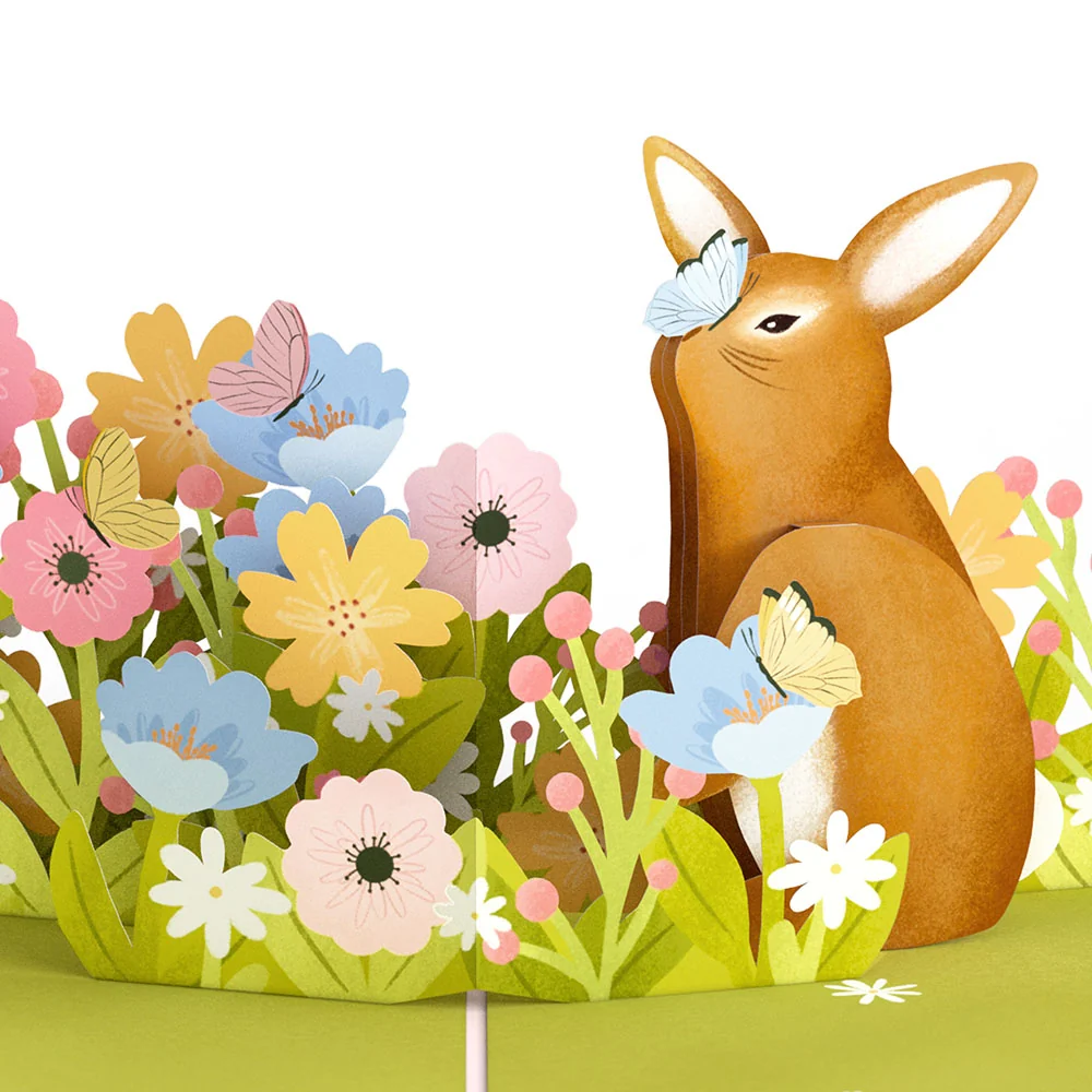Lovepop Happy Easter Bunny Amid the Blossoms Pop-Up Card - Image 2