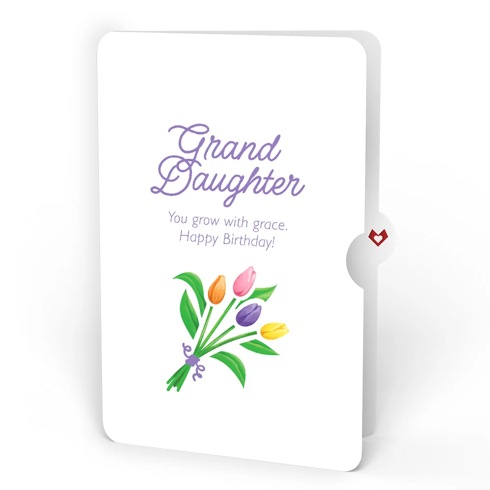 Lovepop Tulips Birthday Pop-Up Card and Spring Tulips Sentiment Set for Granddaughter Vase - Image 4