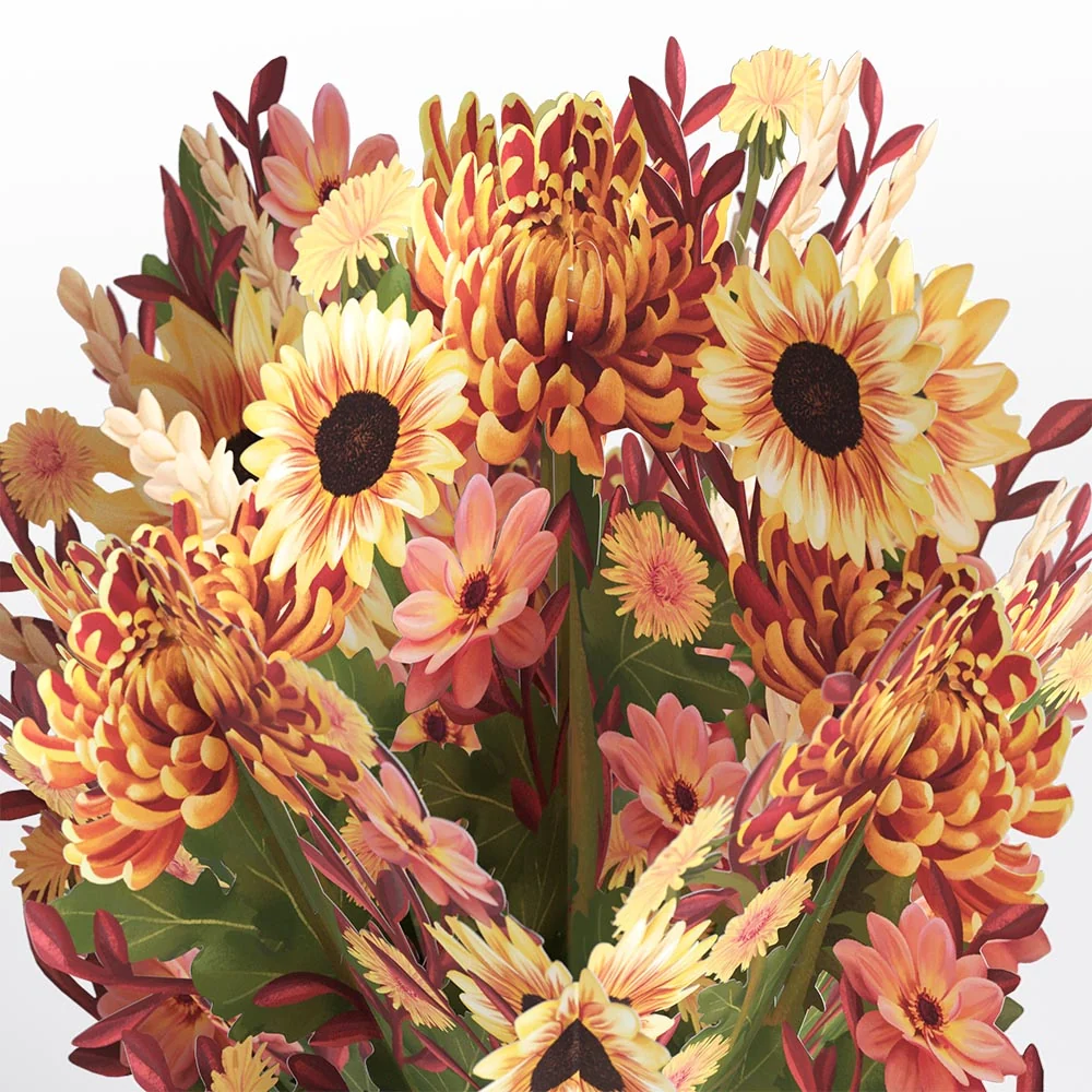 Lovepop Fall Sunshine Congratulations Bouquet and Forest Floor Sentiment Set Vase - Image 3