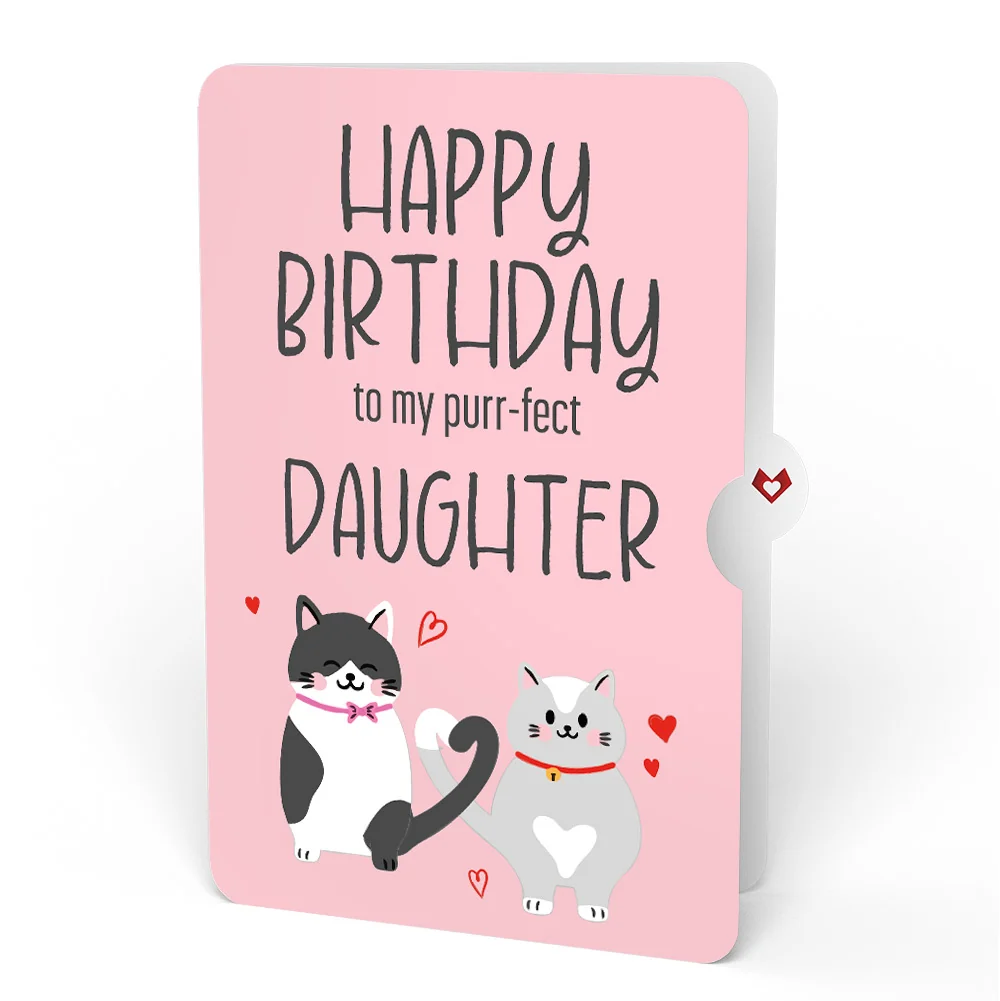 Lovepop Love Cats Birthday Pop-Up Card and Sentiment Set for Daughter - Image 4