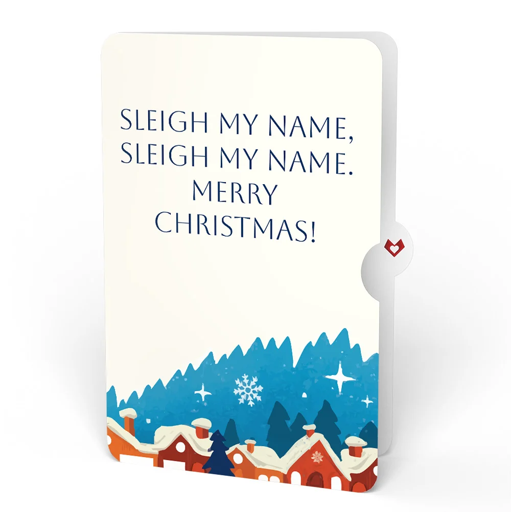 Lovepop Magic of Christmas Santa's Sleigh Light-Up Pop-Up Card and Snow Village Sentiment Set Cream - Image 4