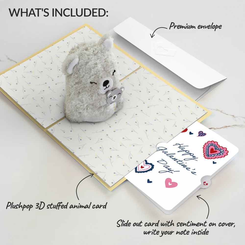 Lovepop 'Love You Most' Mama Bear Galentine's Day Plushpop Card and Sentiment Set Cream - Image 2
