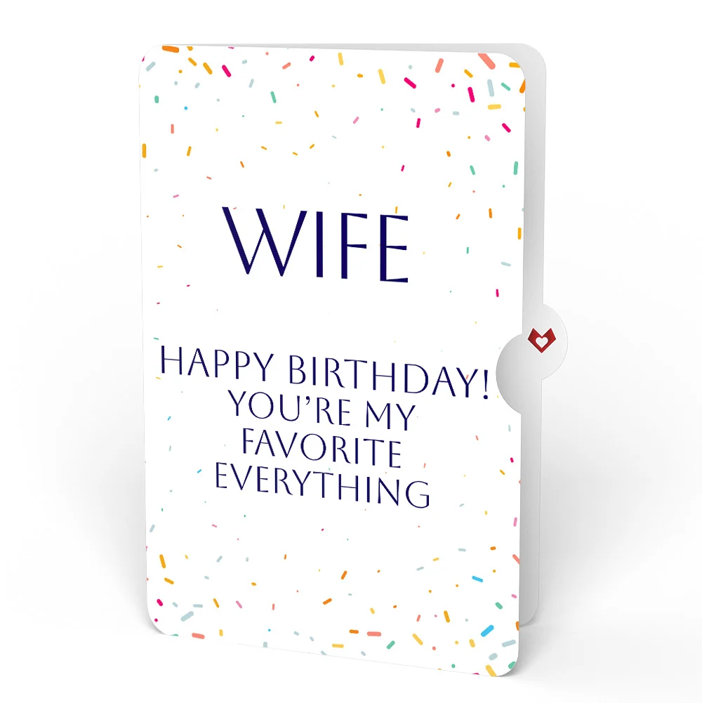 Lovepop Happy Birthday Confetti Cake Music and Lights Pop-Up Card and Sentiment Set for Wife Candle - Image 4