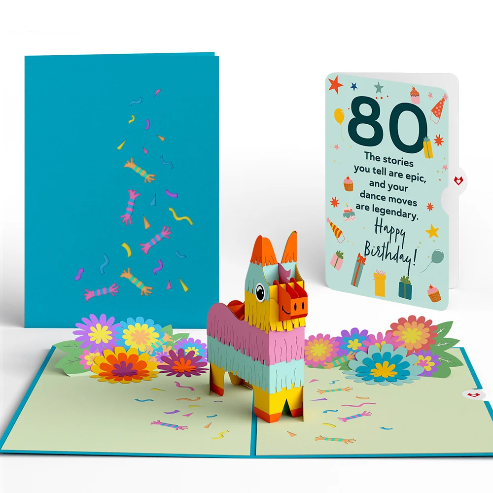 Lovepop Pinata 80th Birthday Pop-Up Card and Sentiment Set