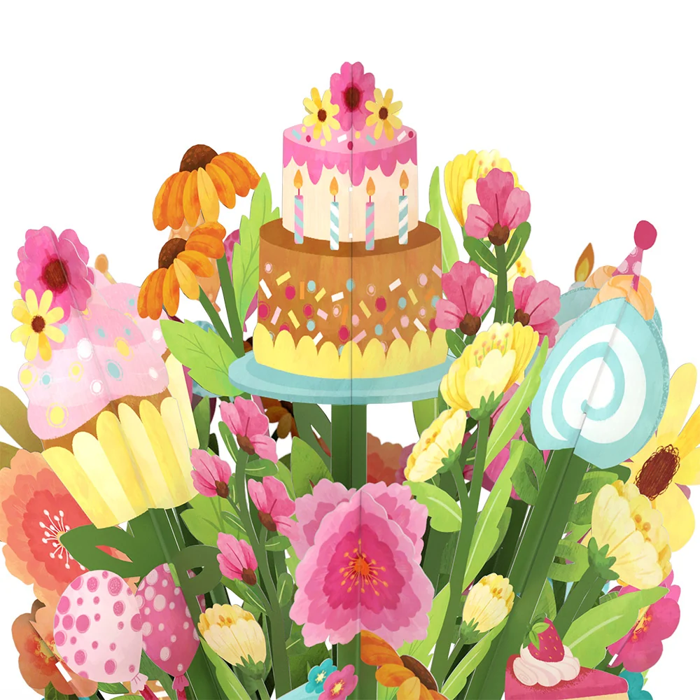 Lovepop Sweet Birthday Wishes Bouquet and Parenthood Humor Sentiment Set Vase - Image 3