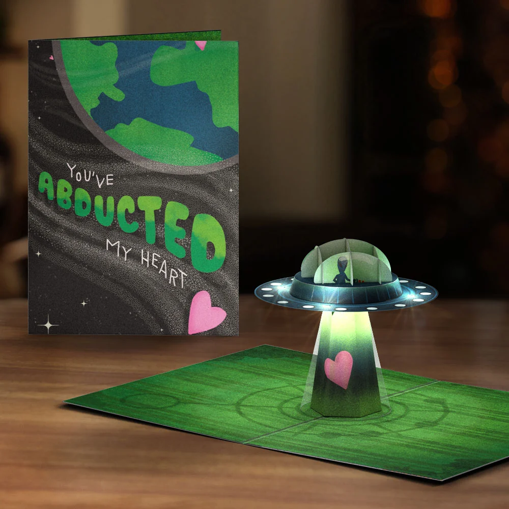 Lovepop You've Abducted My Heart Light-Up Pop-Up Card