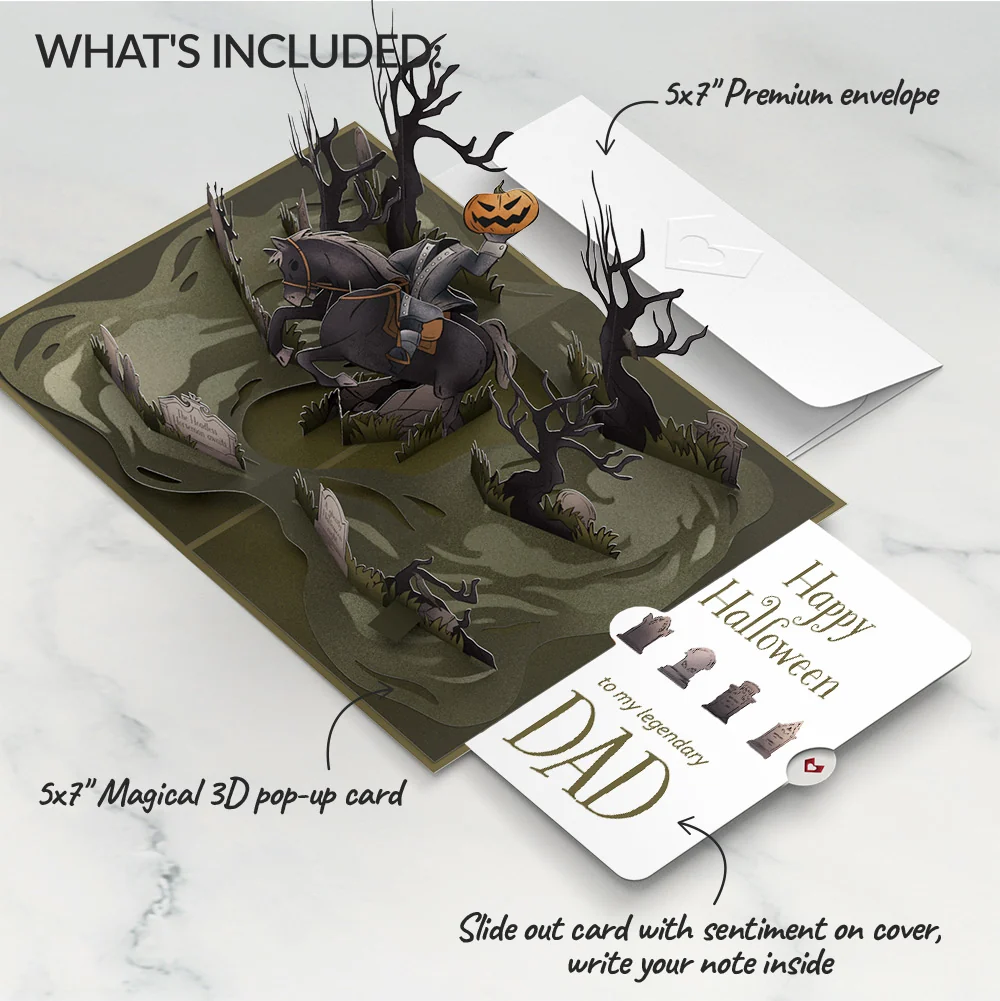 Lovepop Headless Horseman Halloween Pop-Up Card and Sentiment Set for Dad - Image 2