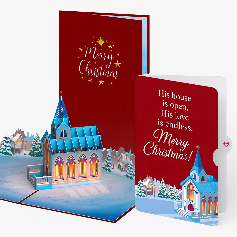 Lovepop Stained Glass Christmas Chapel Pop-Up Card and Endless Love Sentiment Set