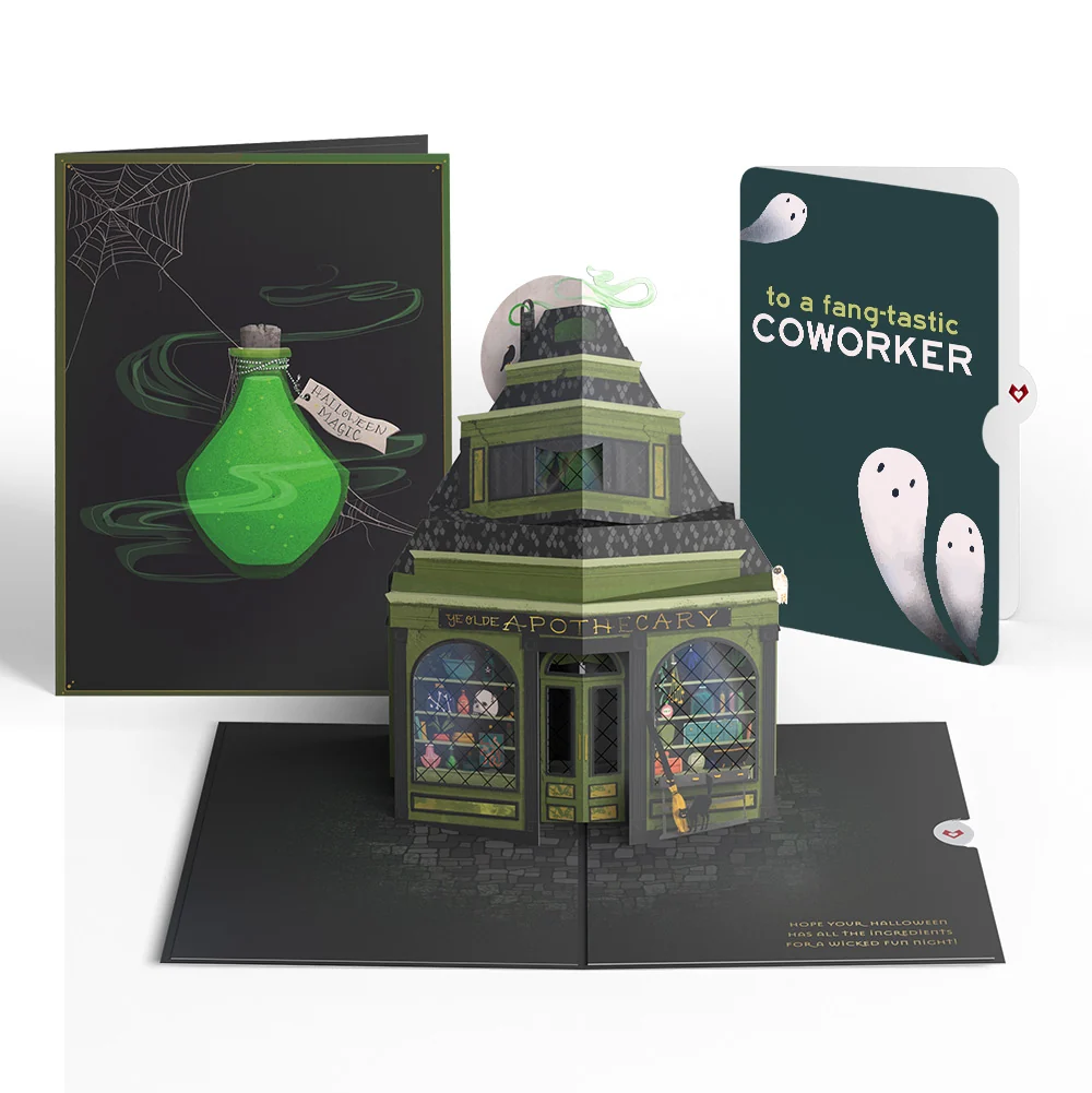 Lovepop Halloween Apothecary Pop-Up Card and Sentiment Set for Coworker Bottle