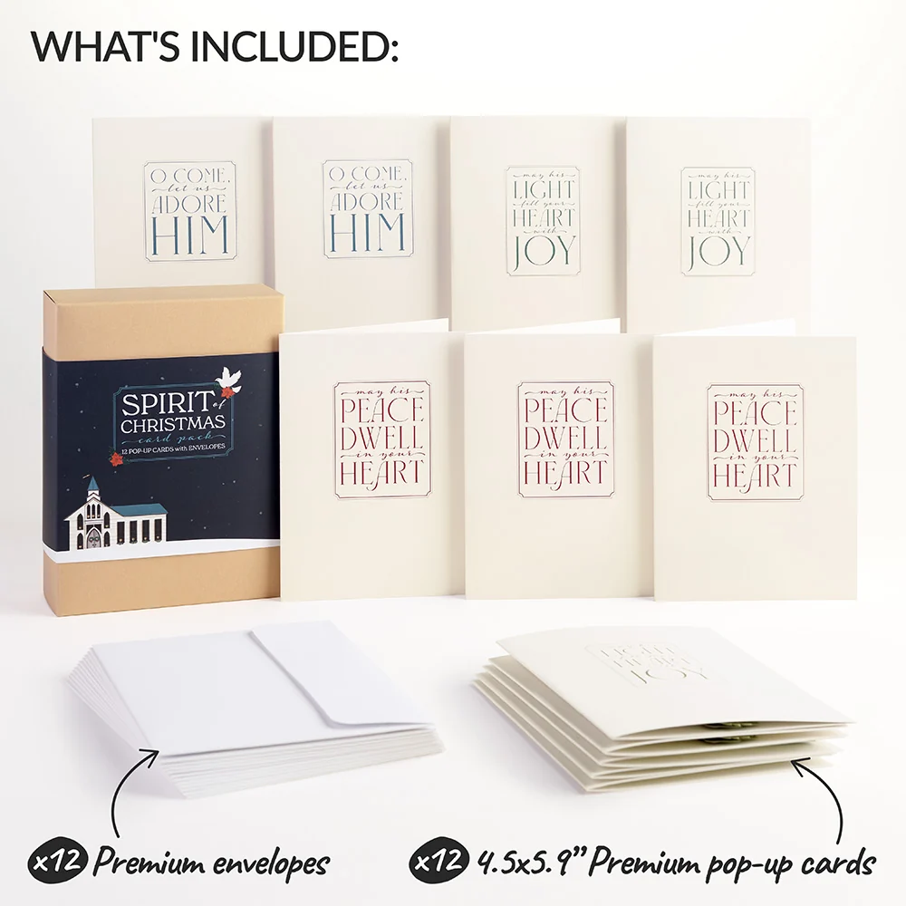 Lovepop Spirit of Christmas Box Set (Assorted 12-pack): Paperpop Card Candle - Image 2