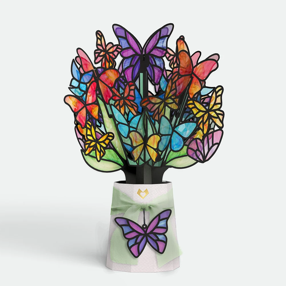 Lovepop Joy Takes Flight Butterfly Suncatcher Card & Bouquet Bundle - Image 6
