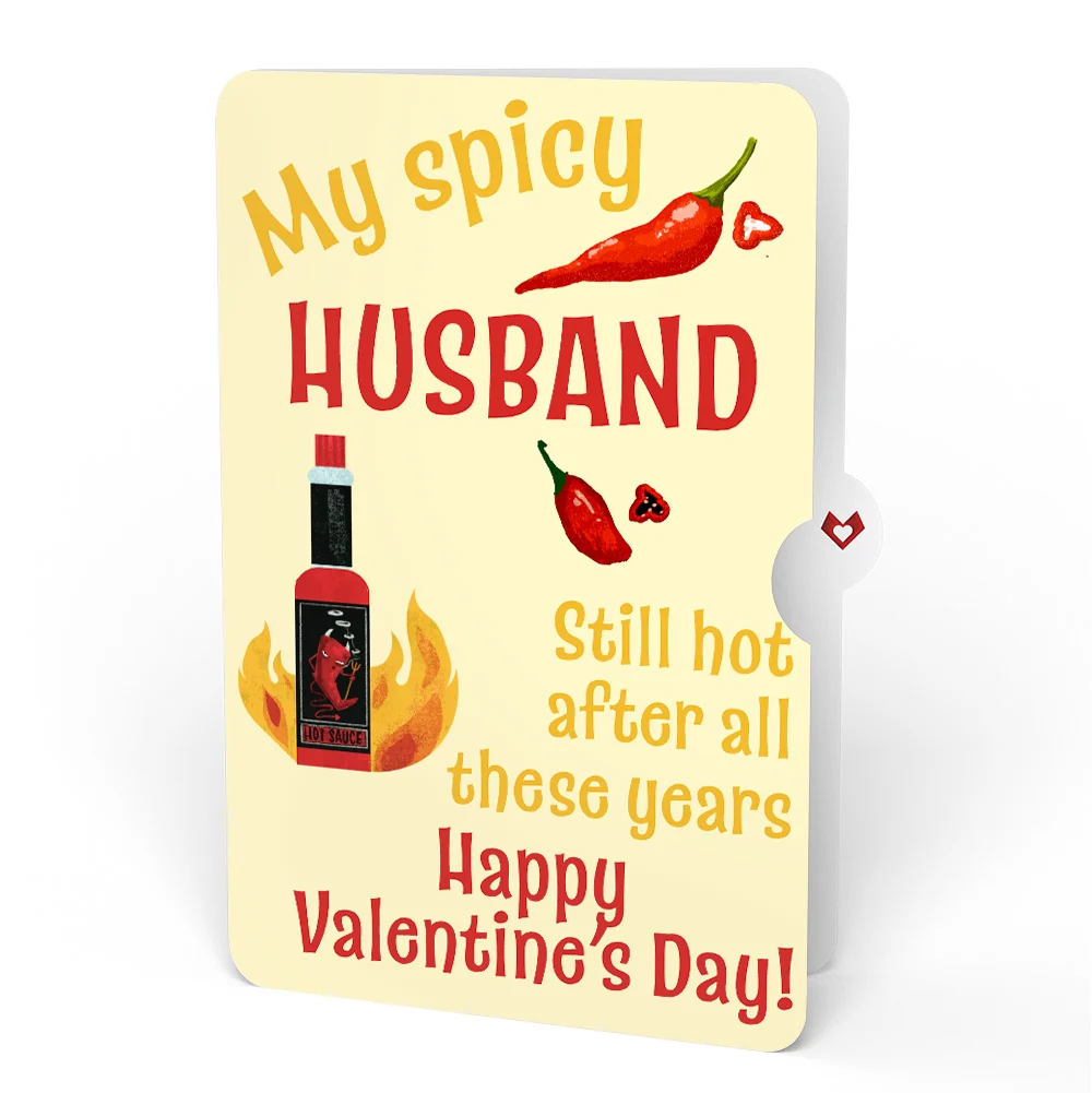 Lovepop Hot Sauce Valentine Pop-Up Card and Sentiment Set for Husband – You’re So Hot Bottle - Image 4