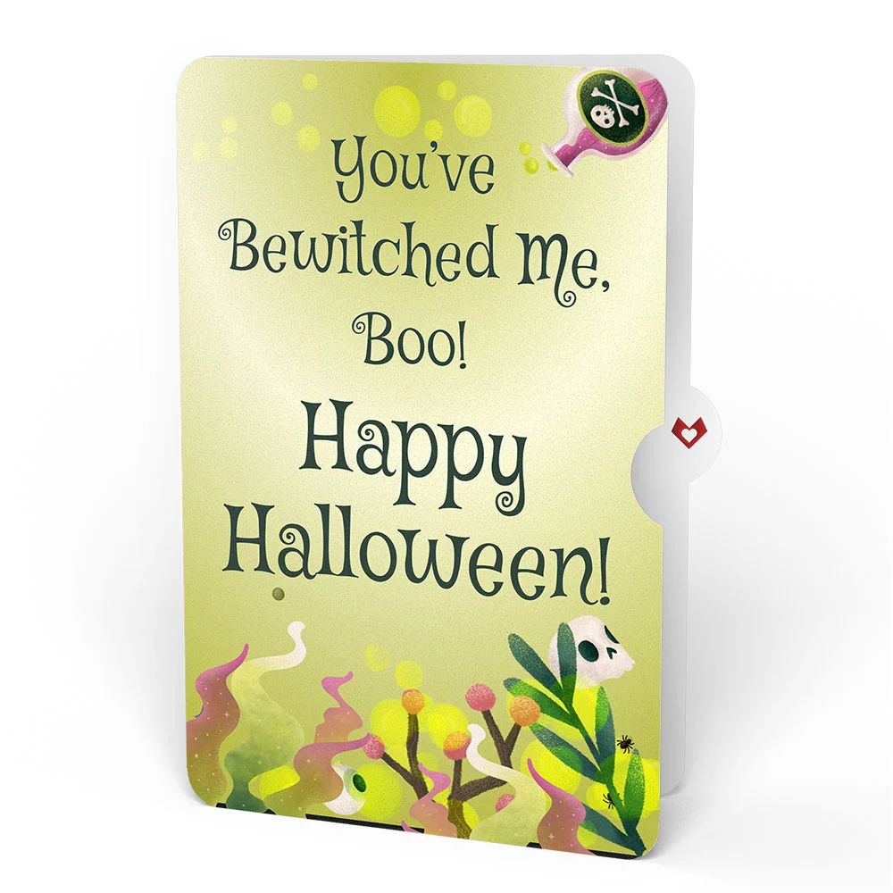 Lovepop Halloween Cauldron Light-Up Bouquet and You’ve Bewitched Me Sentiment Set Bottle - Image 4