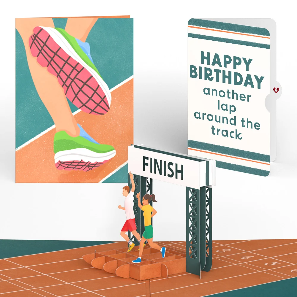 Lovepop Race Day Running Birthday Pop-Up Card and Sentiment Set