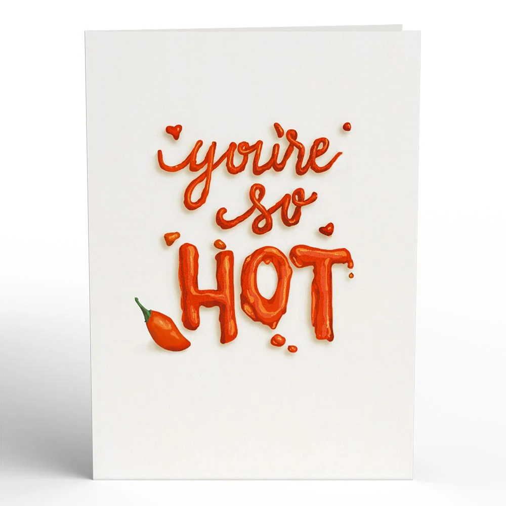 Lovepop Hot Sauce Pop-Up Card – You’re So Hot Bottle - Image 4