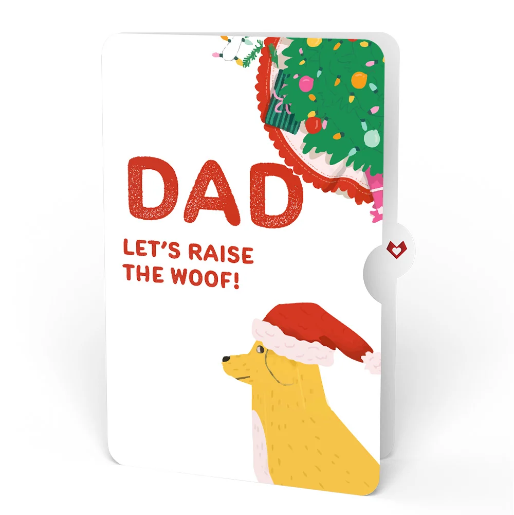 Lovepop Feliz Naughty Dog Christmas Pop-Up Card and Sentiment Set for Dad Cream - Image 4