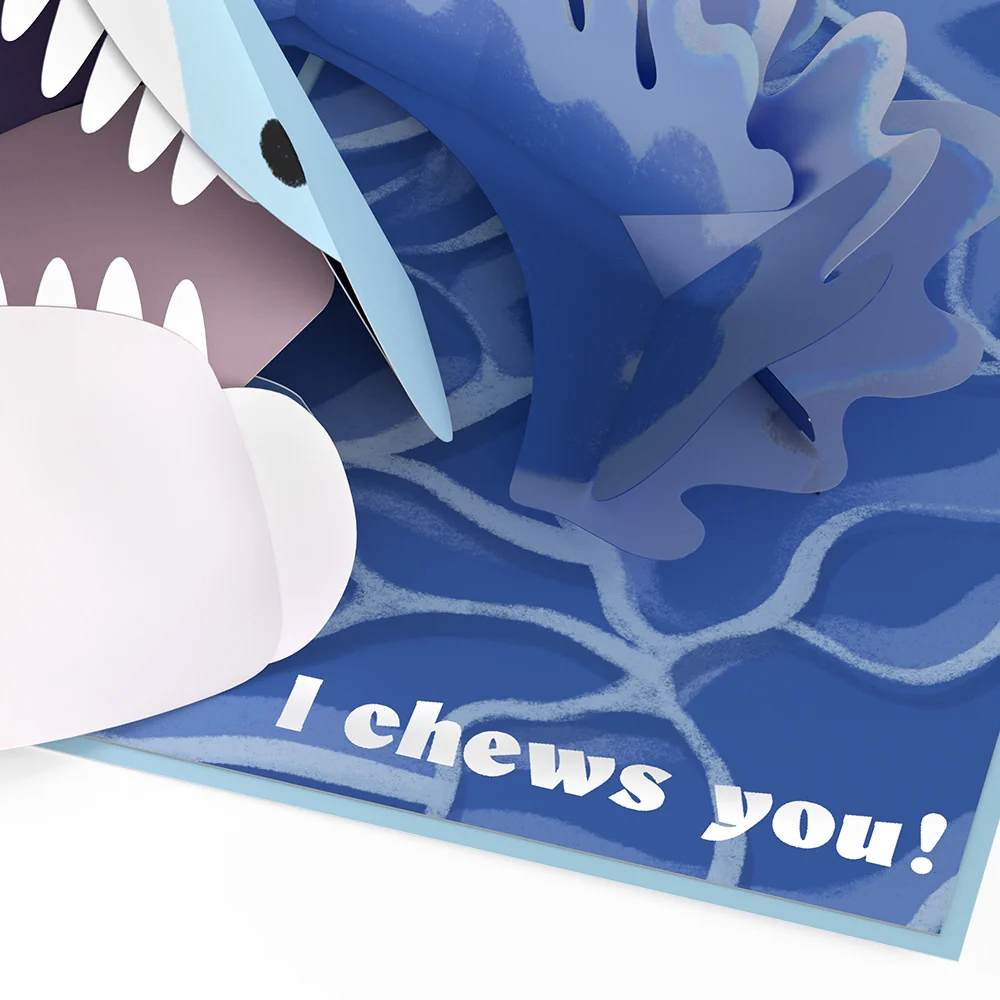 Lovepop I Chews You Shark Pop-Up Card - Image 4