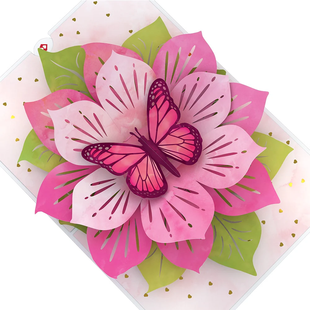 Lovepop Valentine’s Day Butterfly Pop-Up Card and Sentiment Set for Daughter Cream - Image 3