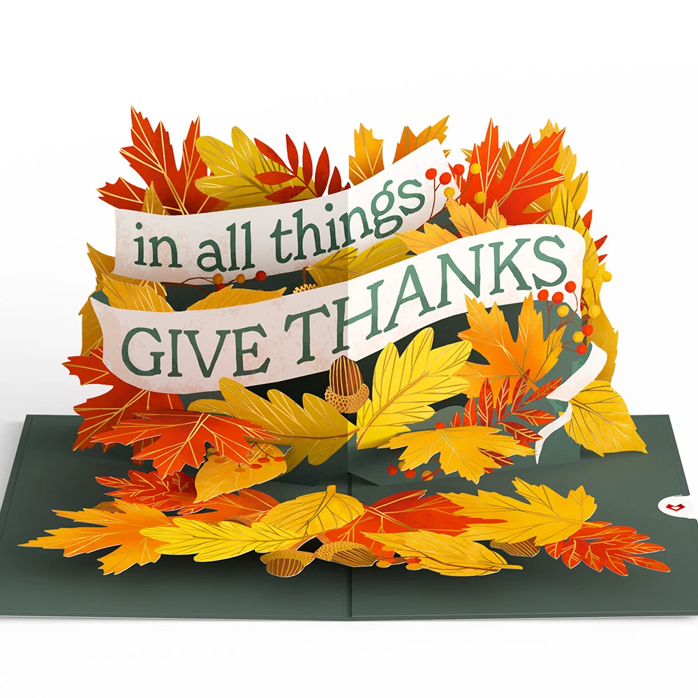 Lovepop In All Things, Give Thanks Pop-Up Card - Image 3