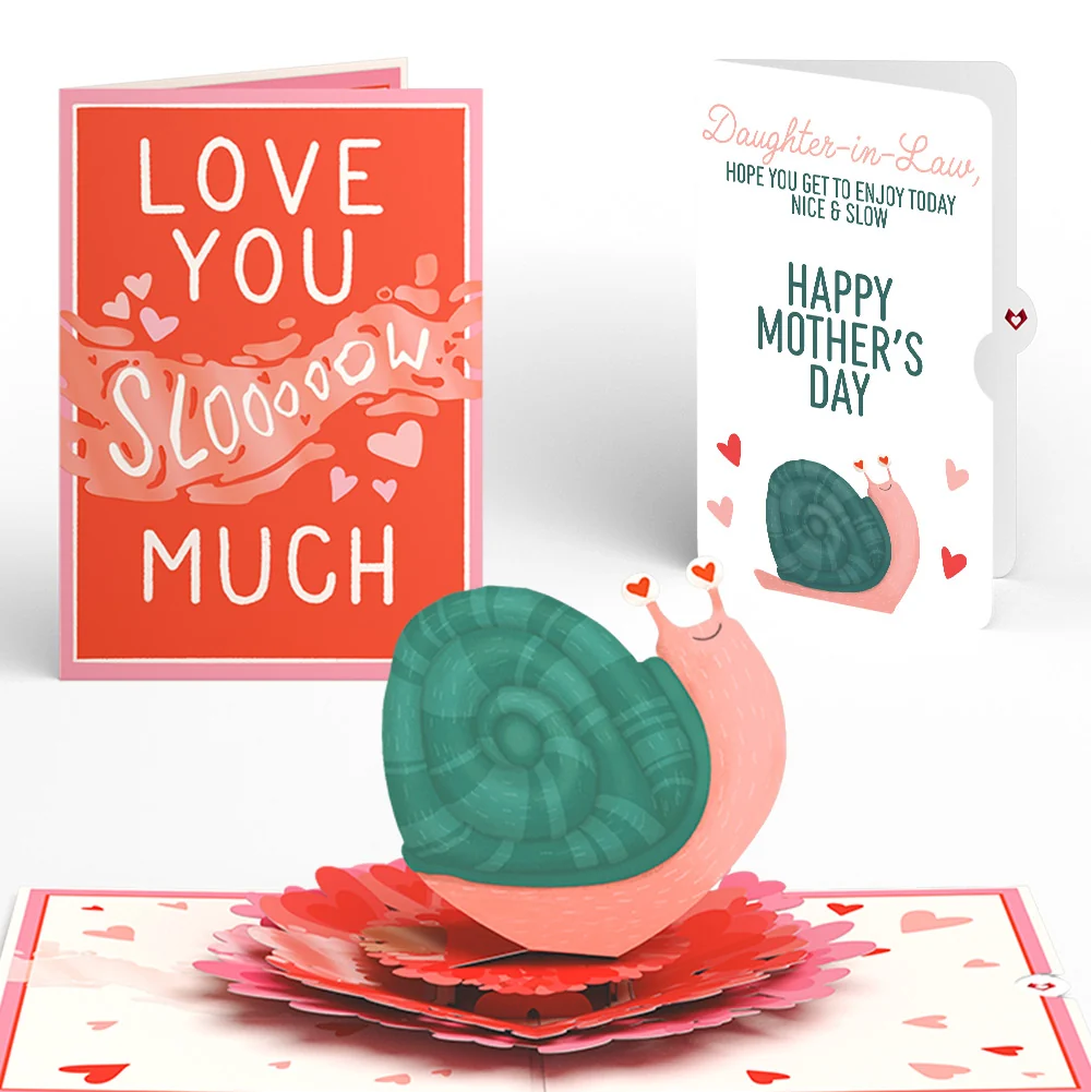 Lovepop Love You Slow Much Snail Mother’s Day Pop-Up Card and Sentiment Set for Daughter-in-law