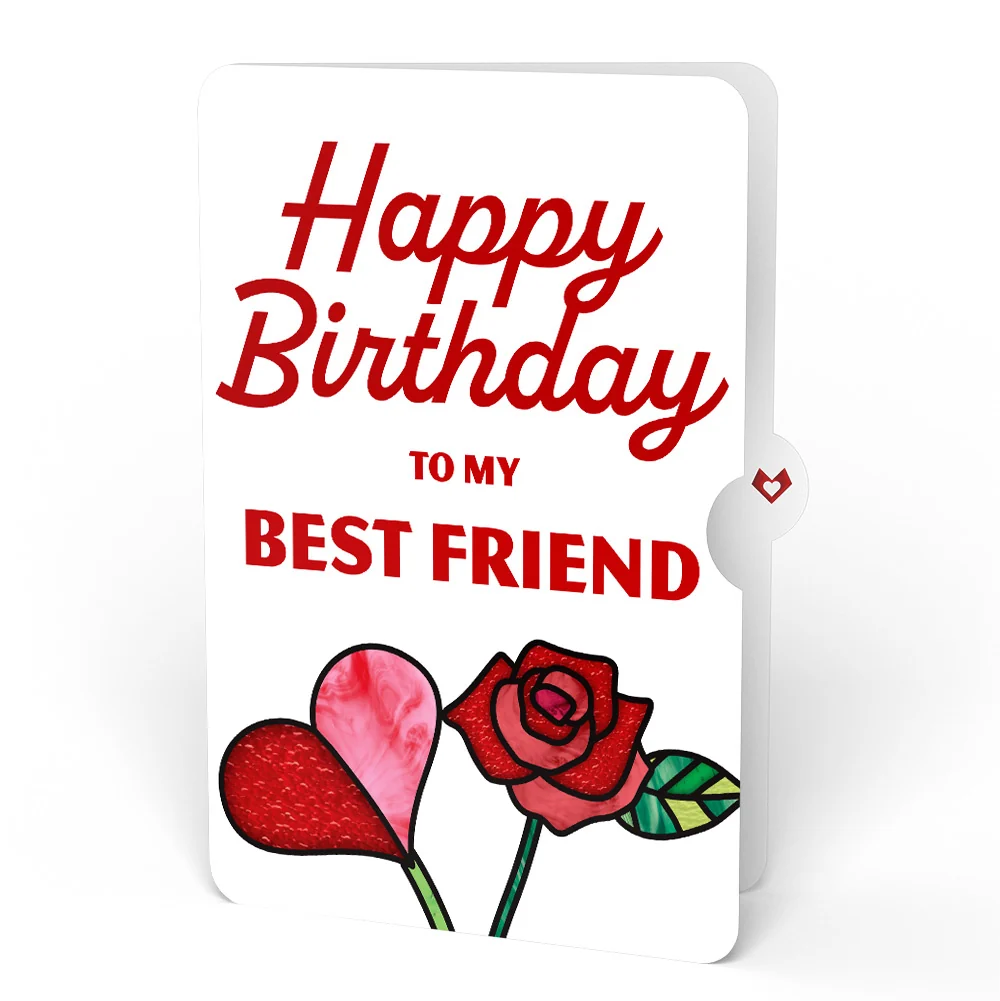 Lovepop Everlasting Rose Birthday HeartFelt Charm Card and Sentiment Set for Best Friend - Image 4