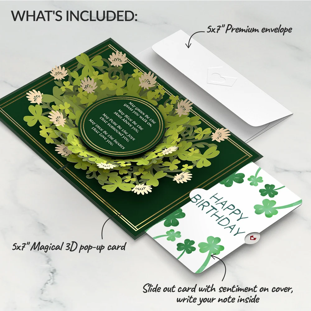 Lovepop Irish Blessing Birthday Pop-Up Card and Sentiment Set - Image 2