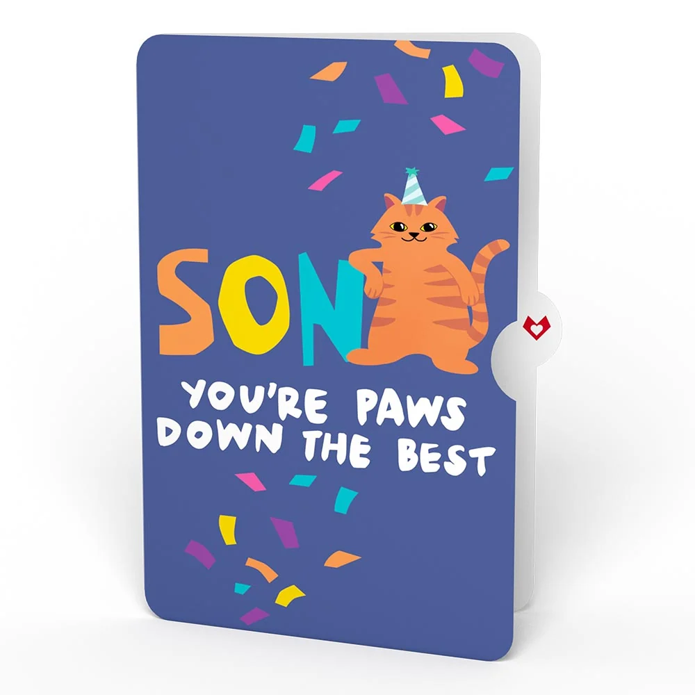 Lovepop Happy Birthday Cats Pop-Up Card and Sentiment Set for Son - Image 4