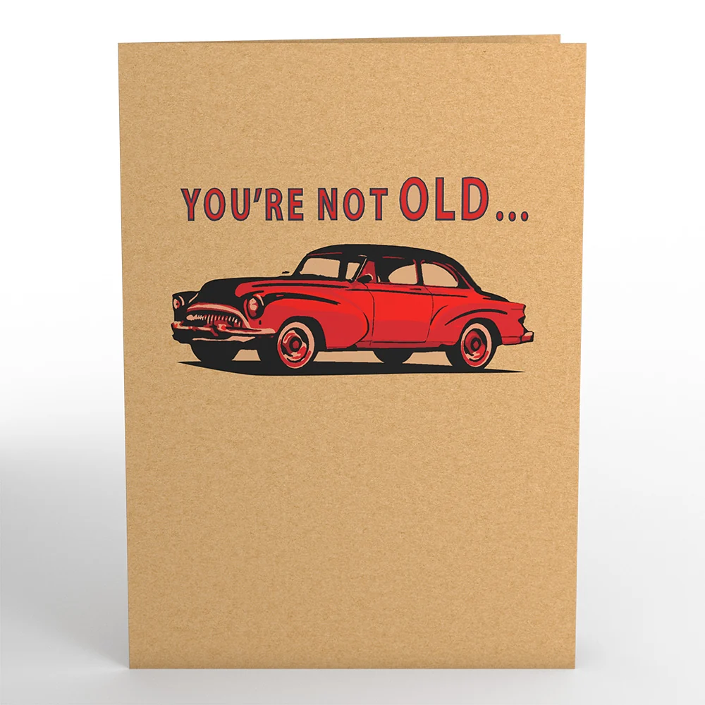 Lovepop Happy Birthday Classic Car Pop-Up Card Candle - Image 6