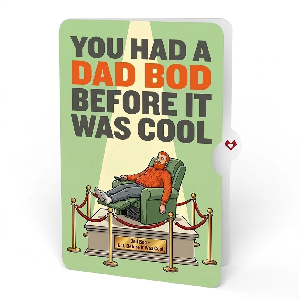 Lovepop Sit Back & Relax Father's Day Pop-Up Card and Dad Bod Sentiment Set Coffee - Image 4