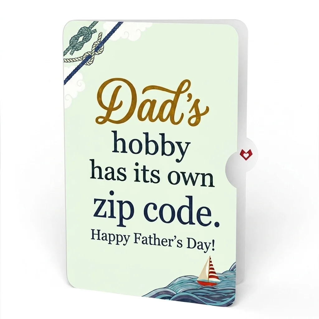 Lovepop Sailboat on the Horizon Father's Day Pop-Up Card and Hobby Zip Code Sentiment Set for Dad - Image 4