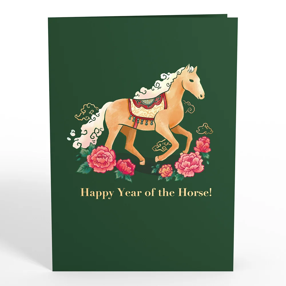 Lovepop Year of the Horse Lunar New Year Pop-Up Card - Image 4