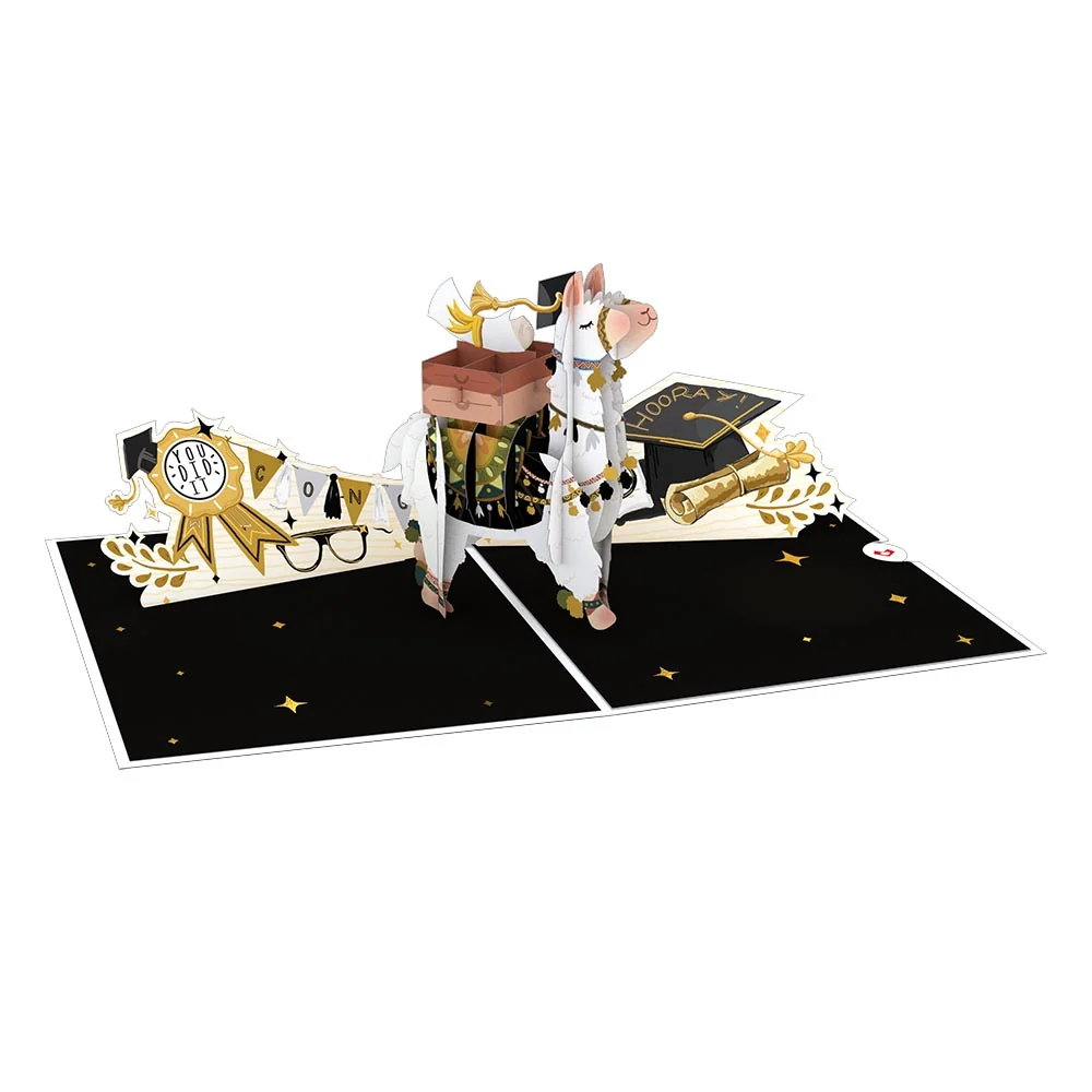 Lovepop Graduation Llama Pop-Up Card - Image 3