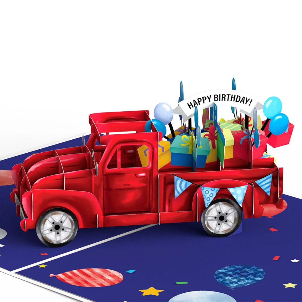Lovepop Truckloads of Birthday Wishes Pop-Up Card and Sentiment Set - Image 3