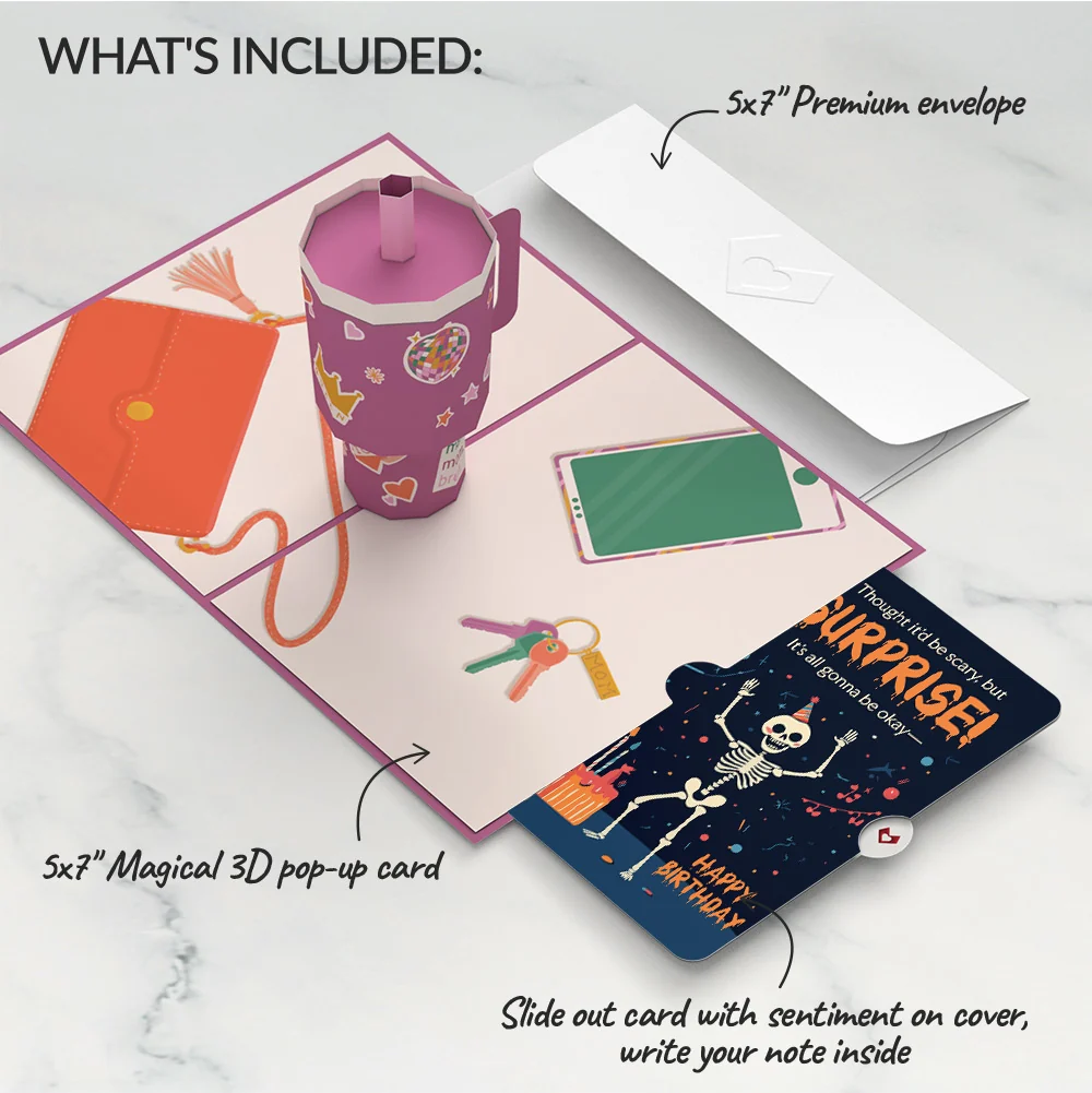 Lovepop Mom Era Tumbler Birthday Pop-Up Card and Surprise Skeleton Sentiment Set - Image 2