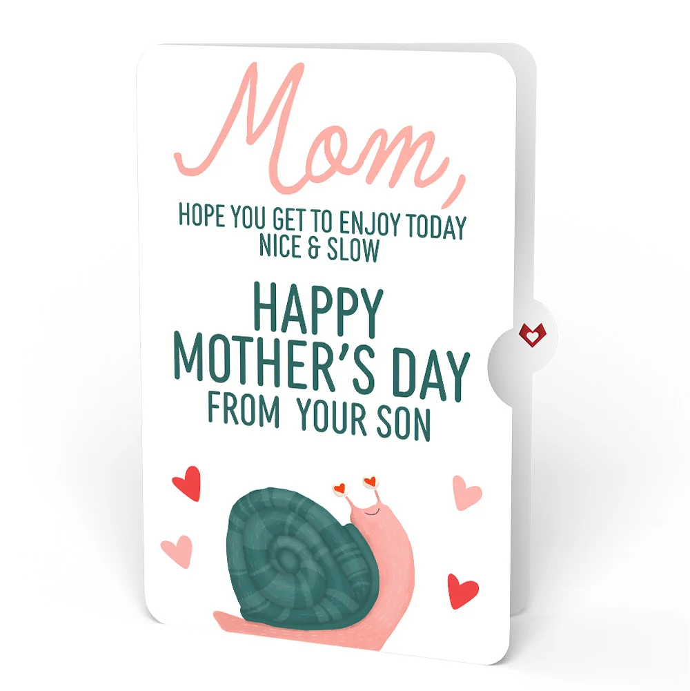 Lovepop Love You Slow Much Snail Mother’s Day Pop-Up Card and Blushing Snail from Your Son Sentiment Set for Mom - Image 4