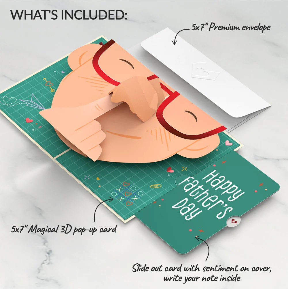 Lovepop Pick You Every Time Father’s Day Pop-Up Card and Sentiment Set Glass - Image 2