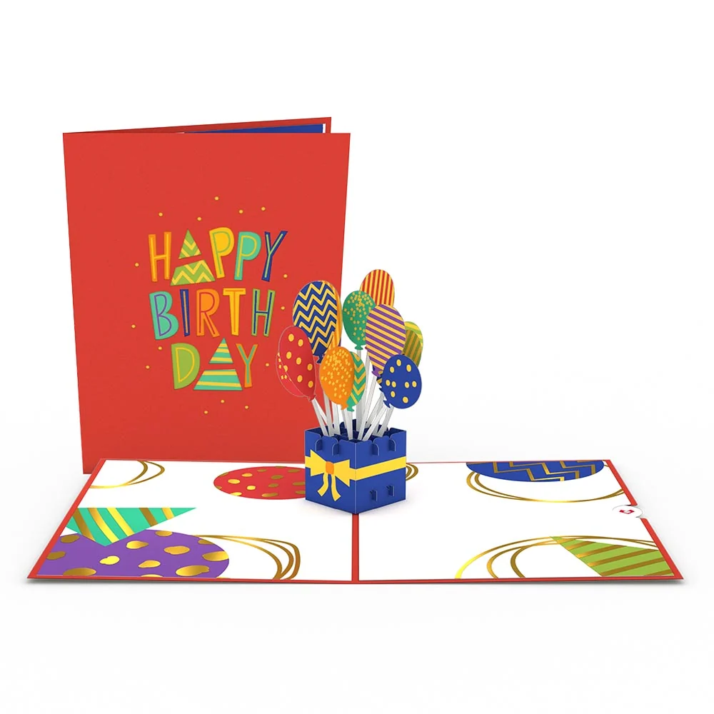 Lovepop Happy Birthday Balloons pop-up card Candle
