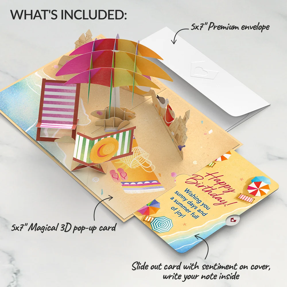 Lovepop Perfect Beach Day Birthday Pop-Up Card and Sentiment Set Chair - Image 2