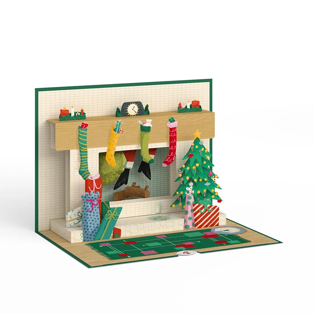 Lovepop Santa Down the Chimney Christmas Pop-Up Card — SKU SB-41A7AF-94D546C7F24547 - Image 3